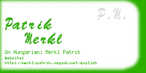 patrik merkl business card